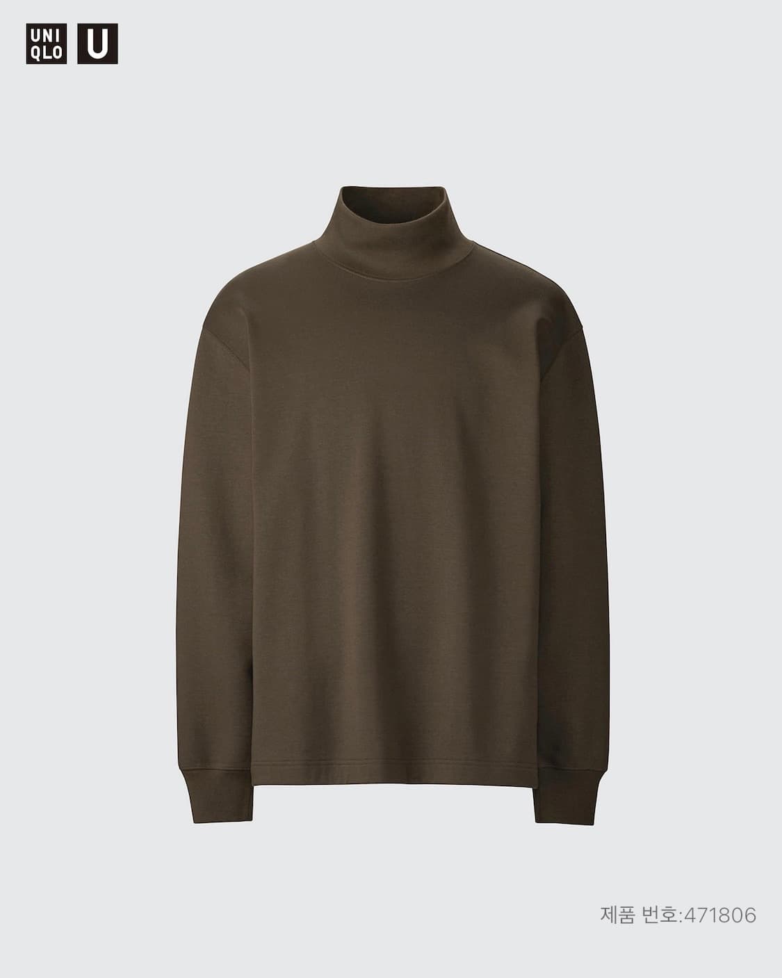 유니클로u 브러시드모크넥T 상품이미지1