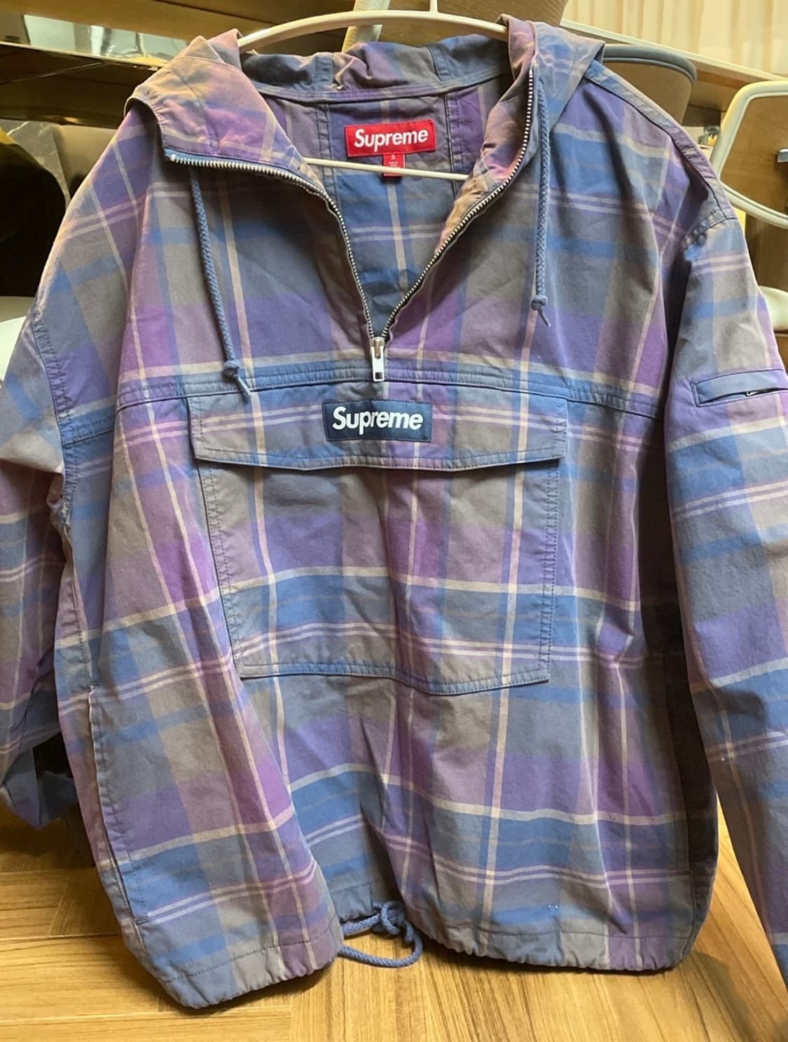 슈프림 24ss 코튼 유틸리티 아노락 플레이드 S 상품이미지2