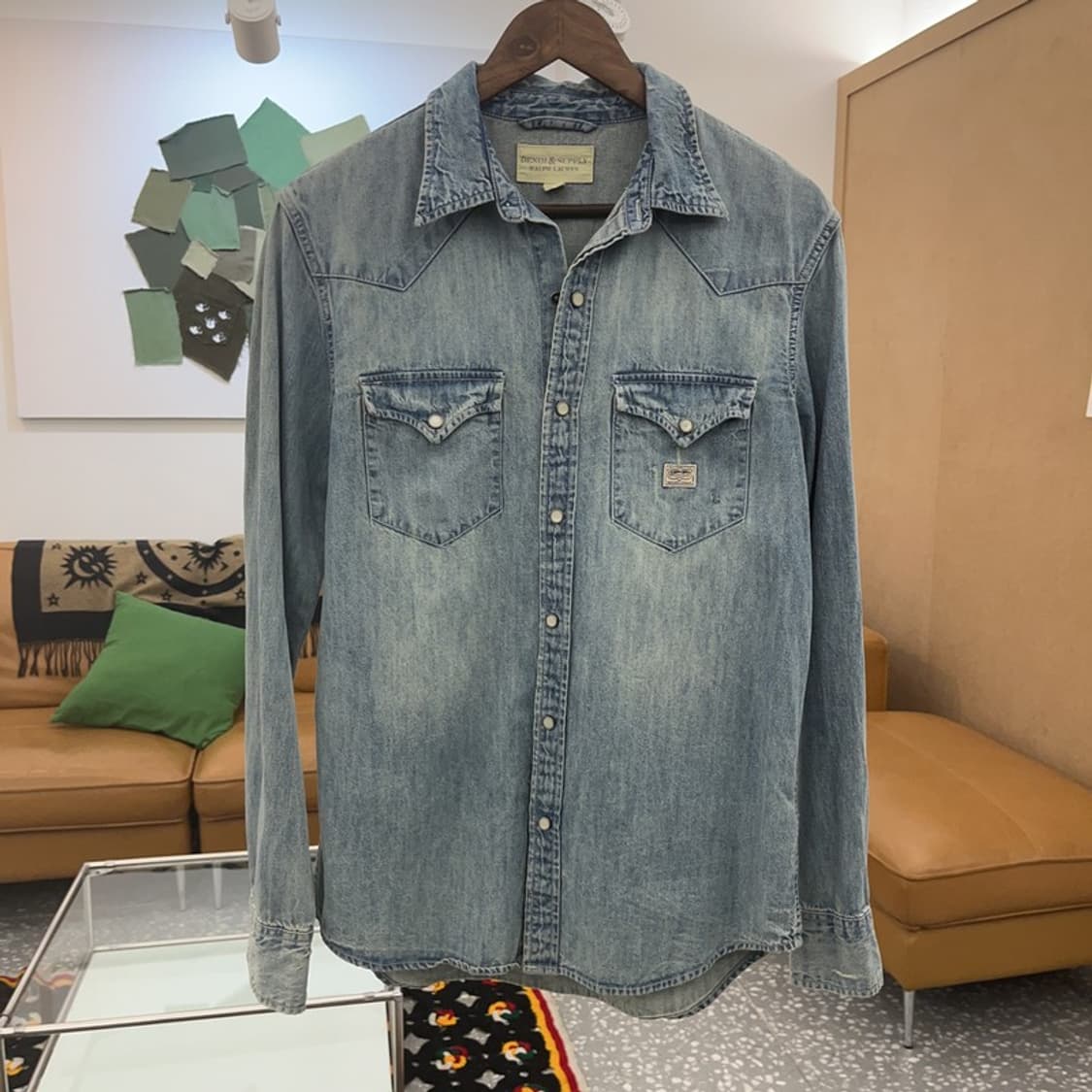 데님앤서플라이 랄프로렌 컨트리 빈티지 데님 셔츠 M C08519 상품이미지3