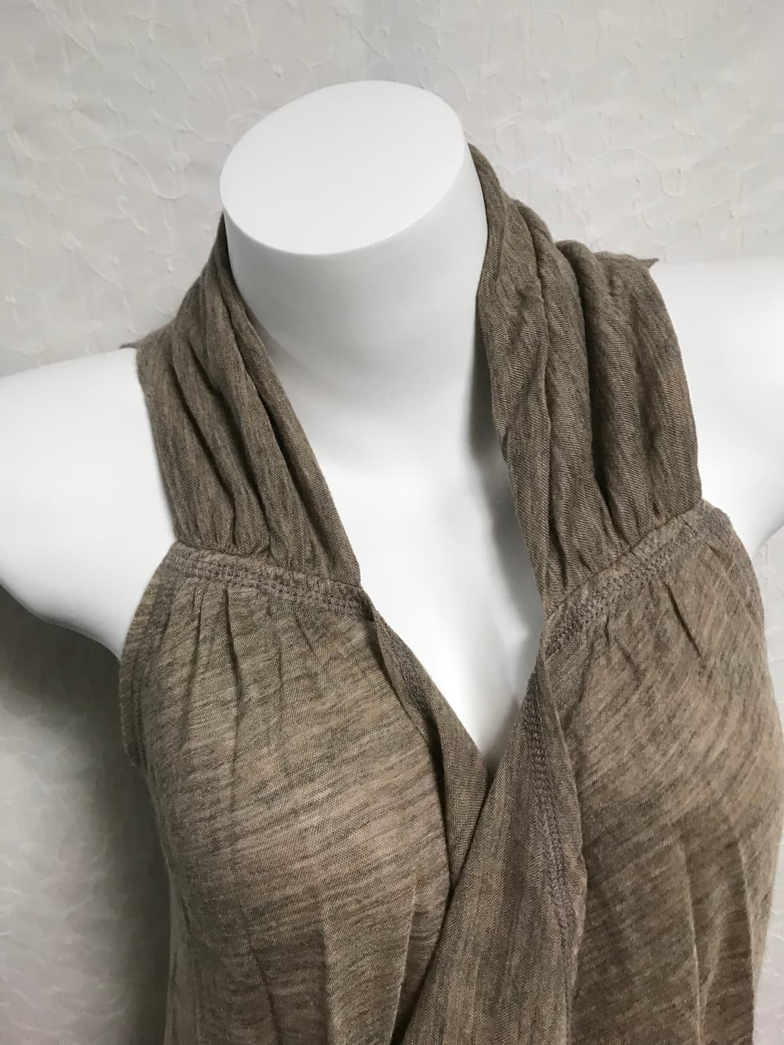 빈티지 y2k 그런지 언발 셔링 린넨 니트 롱 베스트 가디건 상품이미지3