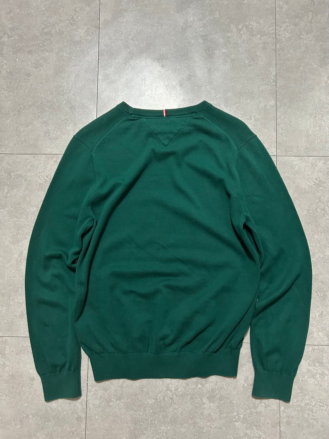 티미힐피거 다크그린  빈티지 코튼 니트  95size  상품이미지7