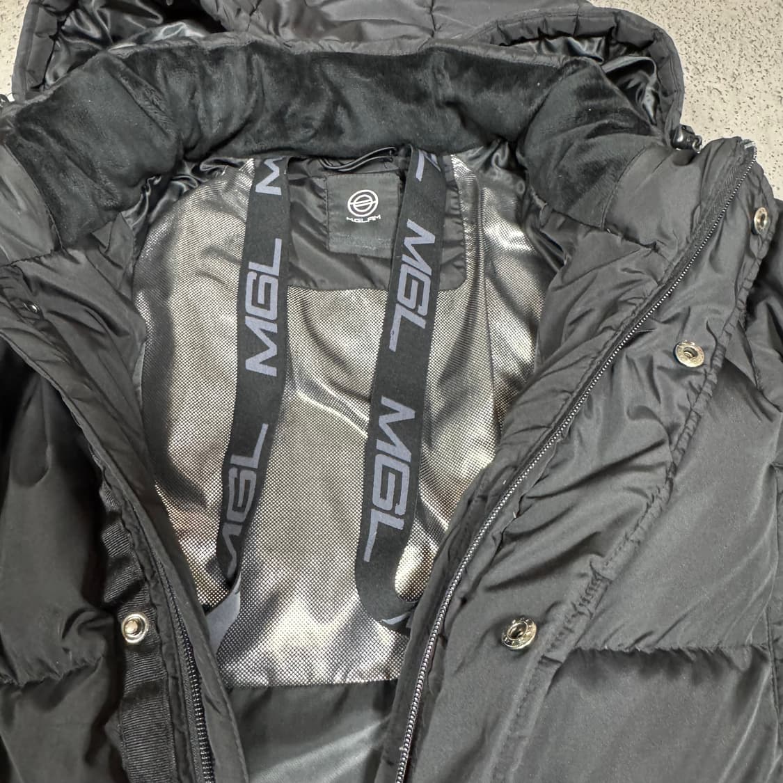 (바배) 무신사 엔글램 덕다운 롱패딩 상품이미지4