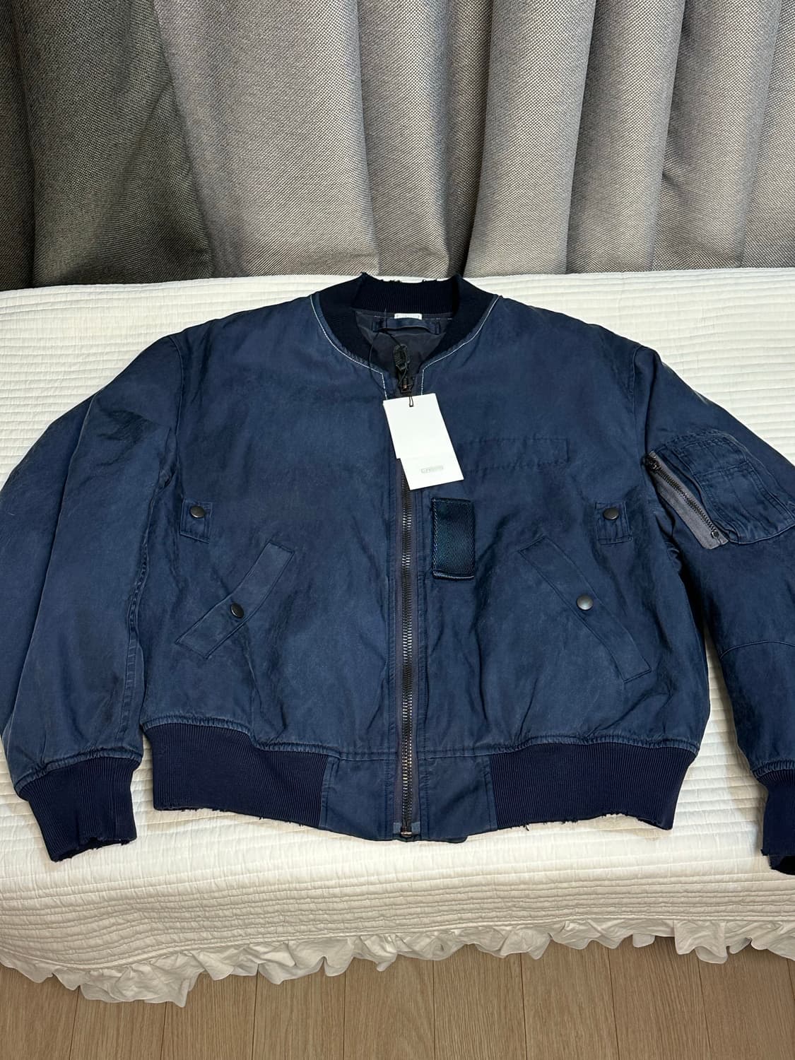 아프레쎄 빈티지 플라이트 자켓 네이비 ma-1 상품이미지1