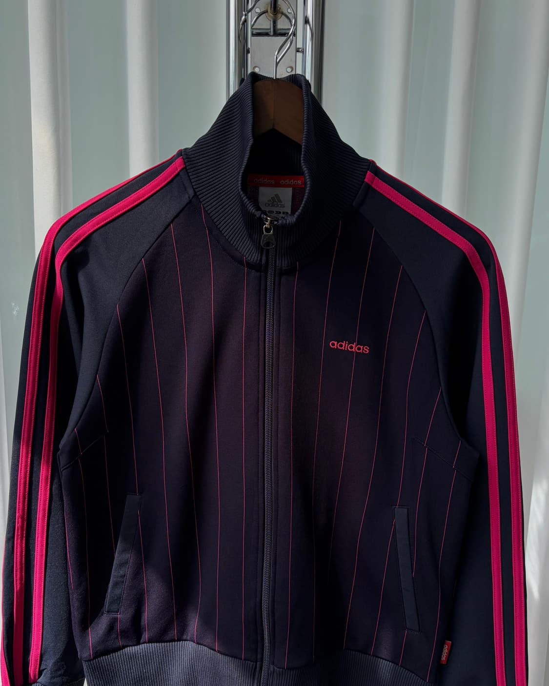 [S]아디다스 스트라이프 핑크 네이비 트랙탑 져지 상품이미지3