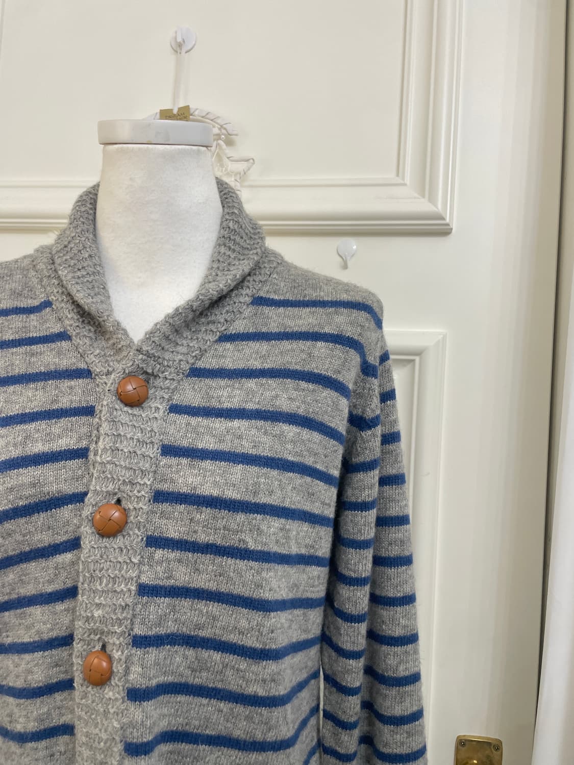 dark gray blue stripe mori cardigan 상품이미지6