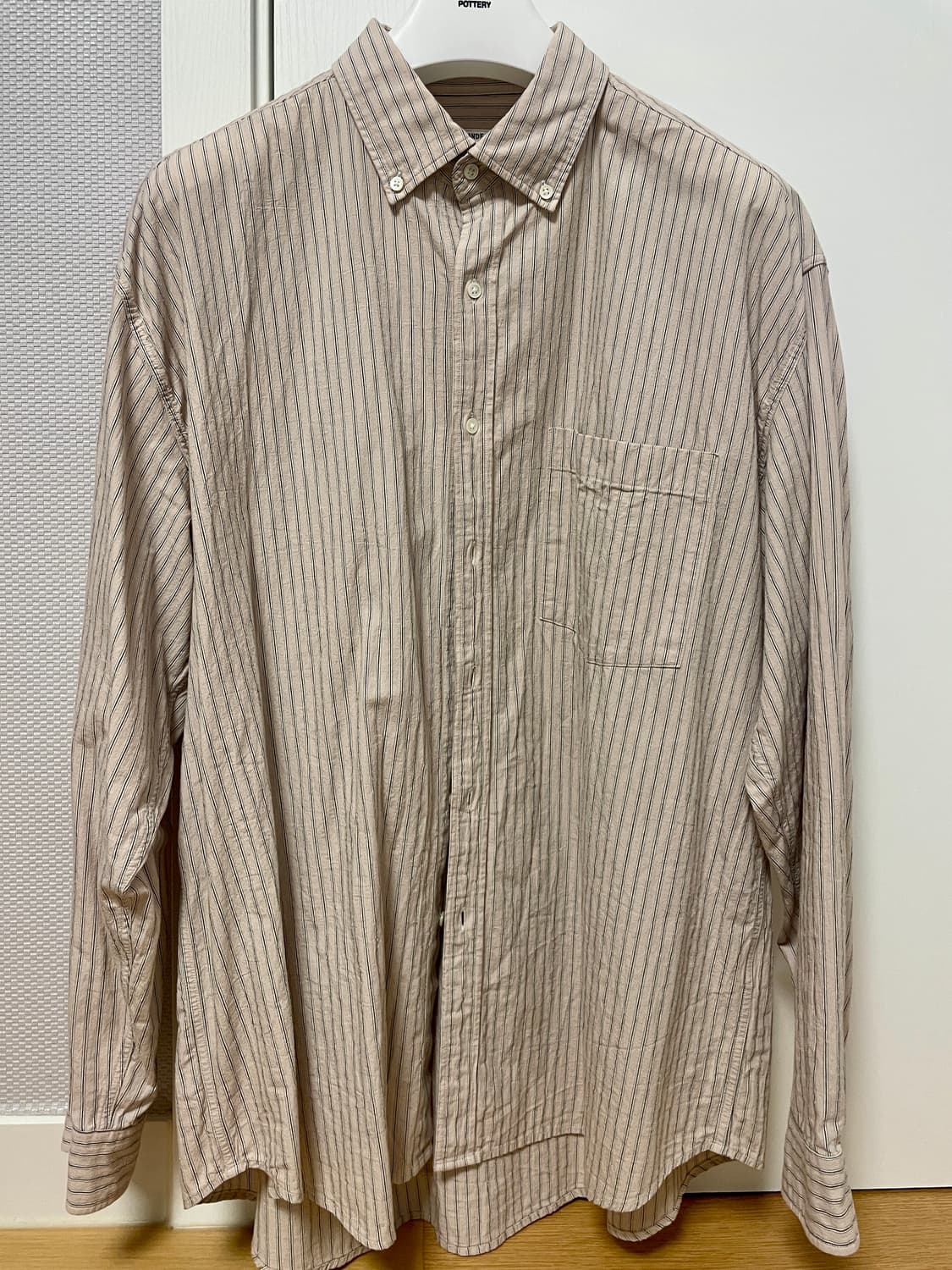 슬릭앤이지 슬릭 셔츠 코랄 스트라이프 3사이즈  상품이미지5