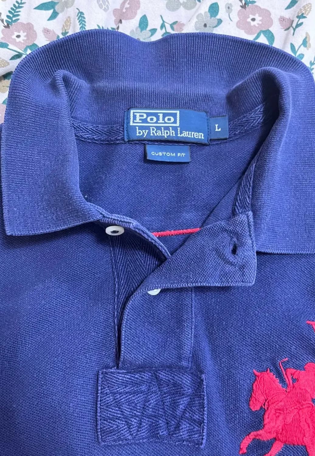 폴로랄프로렌 남성 빅포니 네이비 긴팔PK티셔츠 L사이즈 상품이미지5