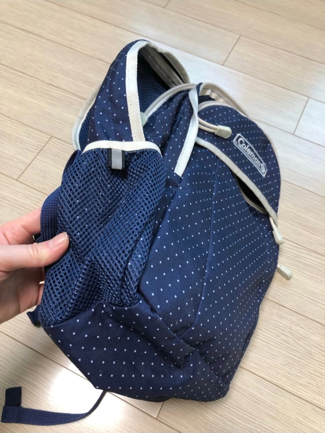 네이비 도트 콜맨 콜만 백팩 모리걸 상품이미지6