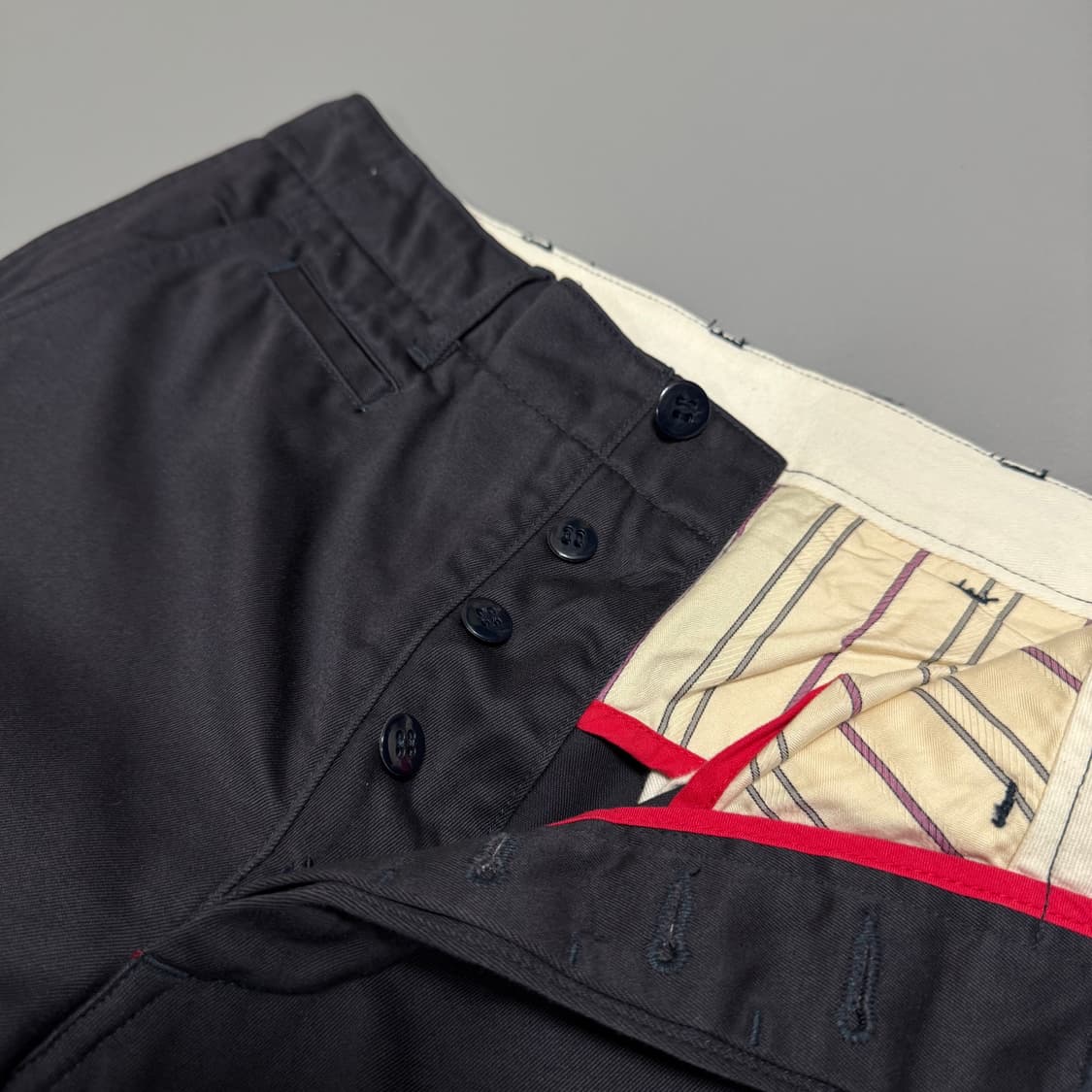 BAL 블랙컬러 5P 버튼 플라이 와이드 루즈 치노 팬츠 상품이미지6