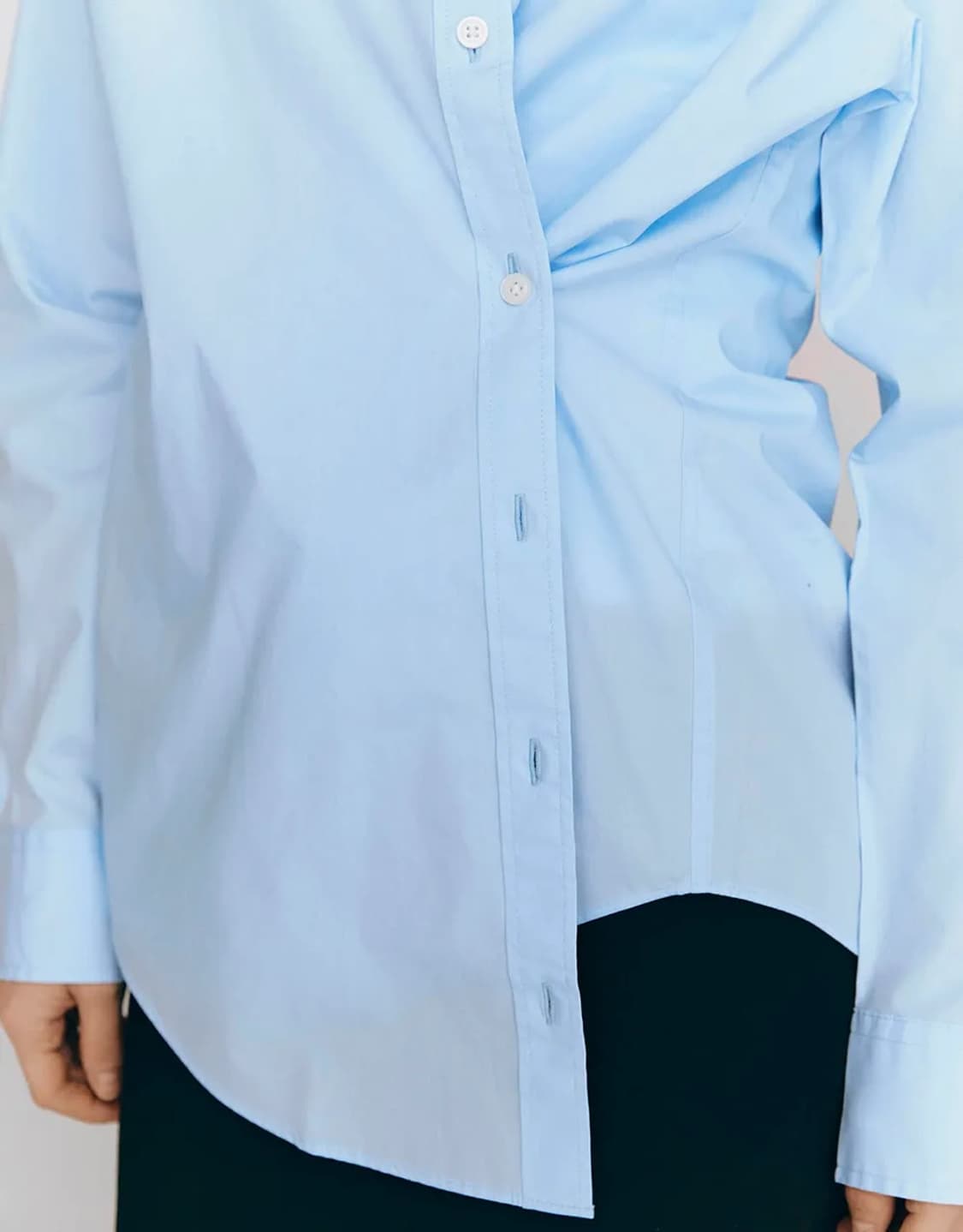 지오다노 루즈핏 투웨이 랩 셔츠 (S) 상품이미지2
