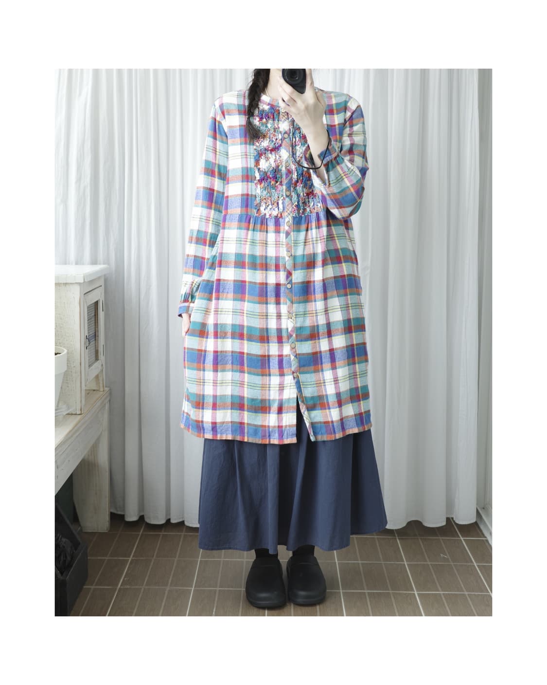 Plump.m check mori one-piece 상품이미지2