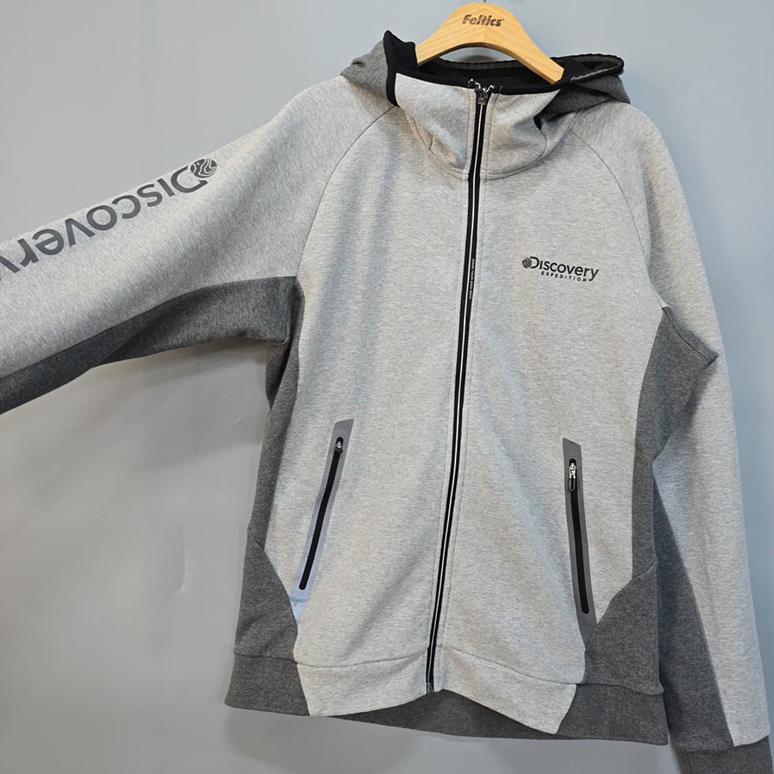 디스커버리(Discovery) 배색 후드집업 105 상품이미지2