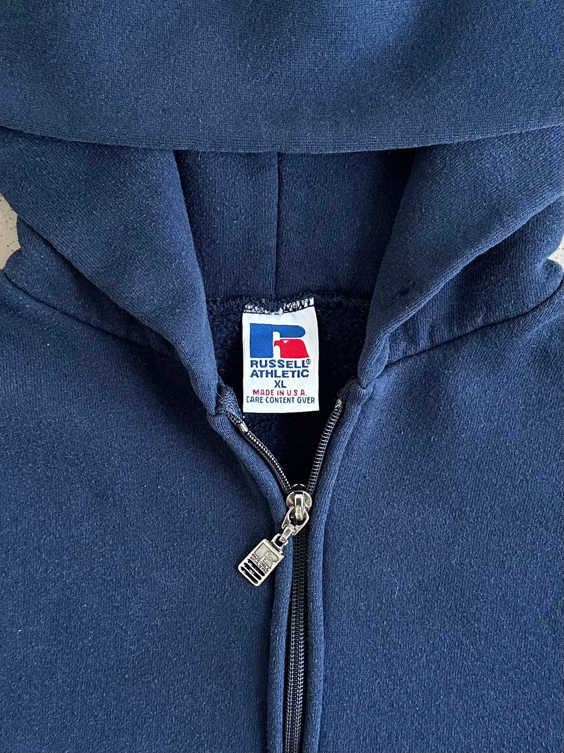 90s 빈티지 러셀 후드집업 네이비 XL USA 상품이미지6