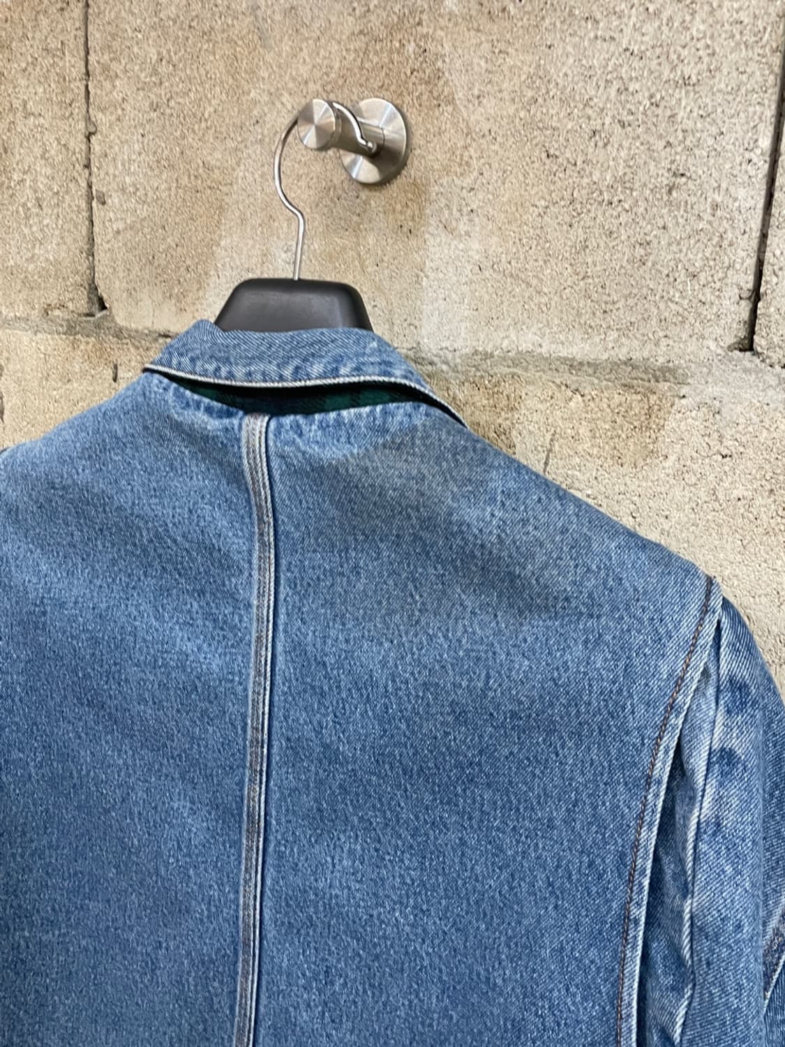 80s 폴로 랄프로렌 리버시블 타탄 체크 데님 자켓  상품이미지8