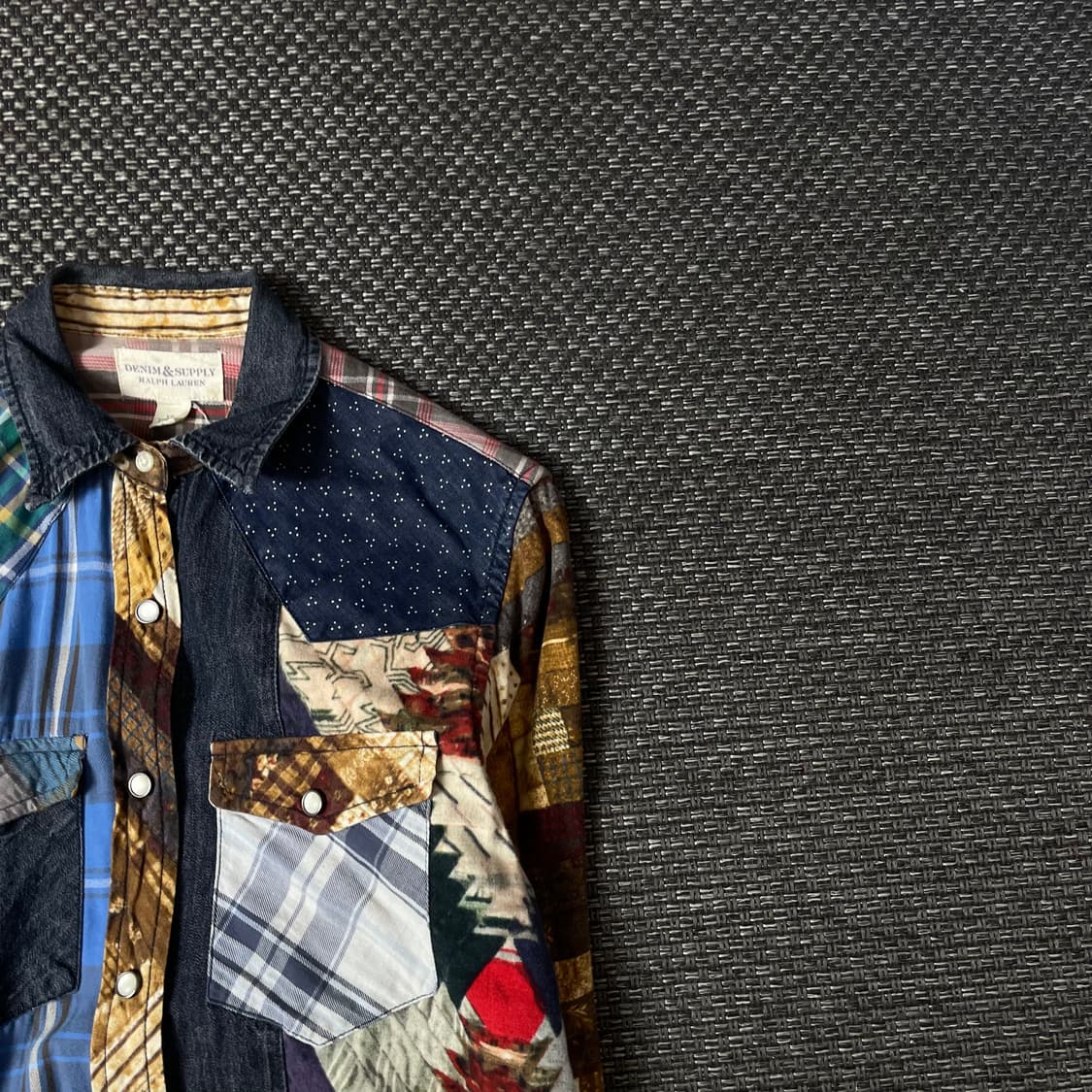 데님앤서플라이 랄프로렌 빈티지 패치워크 긴팔 셔츠 XS 상품이미지3