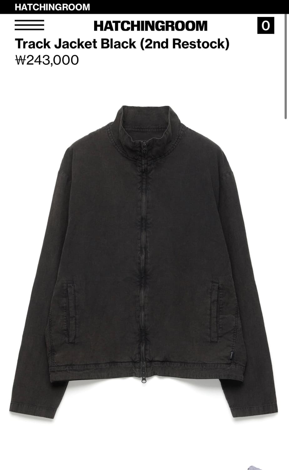 해칭룸 트랙자켓 블랙 4사이즈 상품이미지1