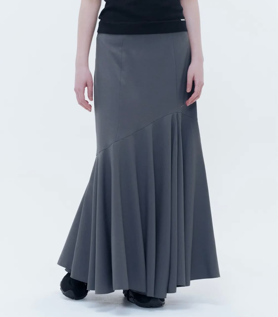 미세키서울 Flare long skirt CHARCOAL 플레어 롱스커트 상품이미지1
