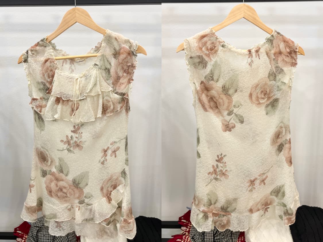 rose frill long knit 상품이미지7