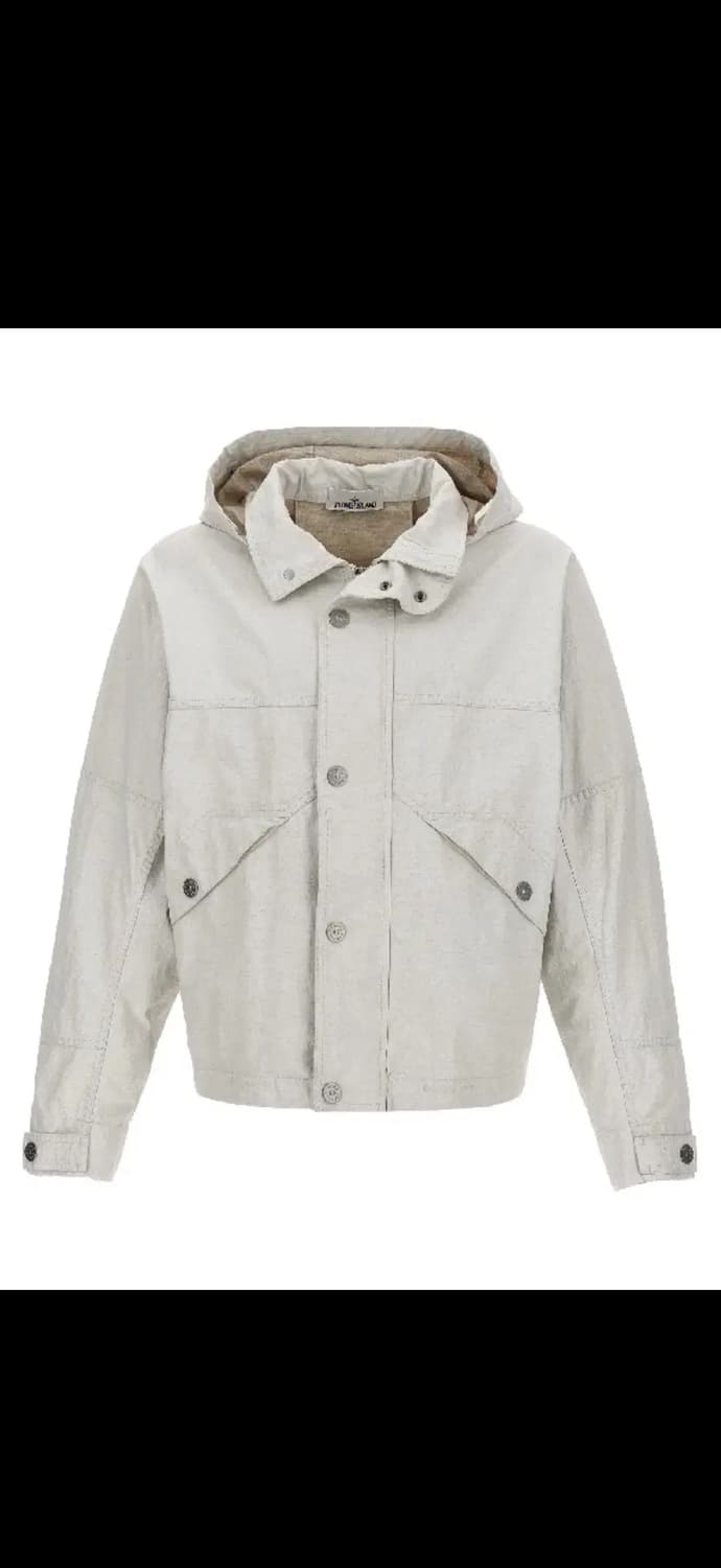 스톤아일랜드 MARINA마리나 린넨후드자켓 화이트XL 상품이미지2