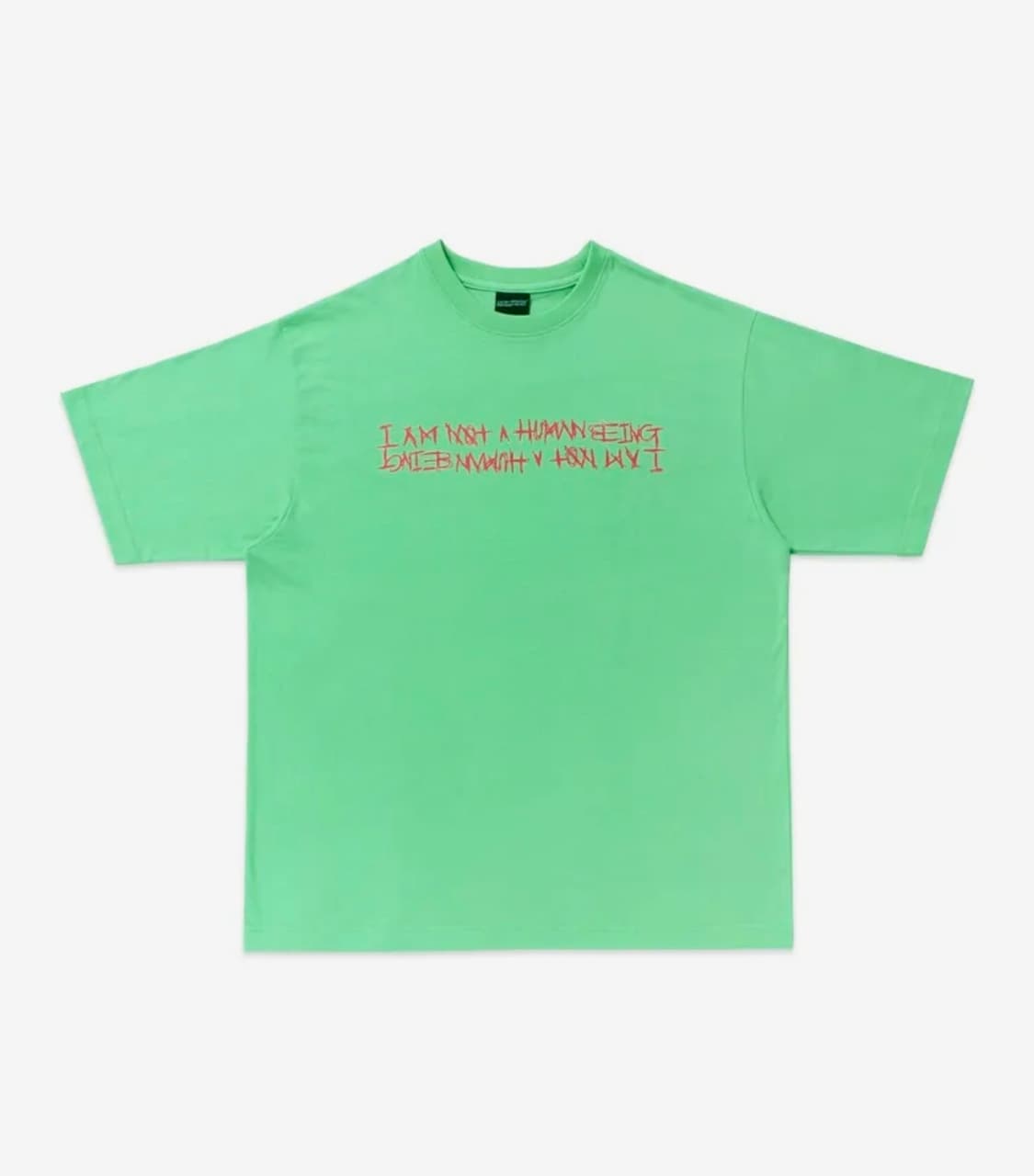 아임낫어휴먼비잉 로고 셔츠 슬리브 티셔츠 민트 휴빙 상품이미지2