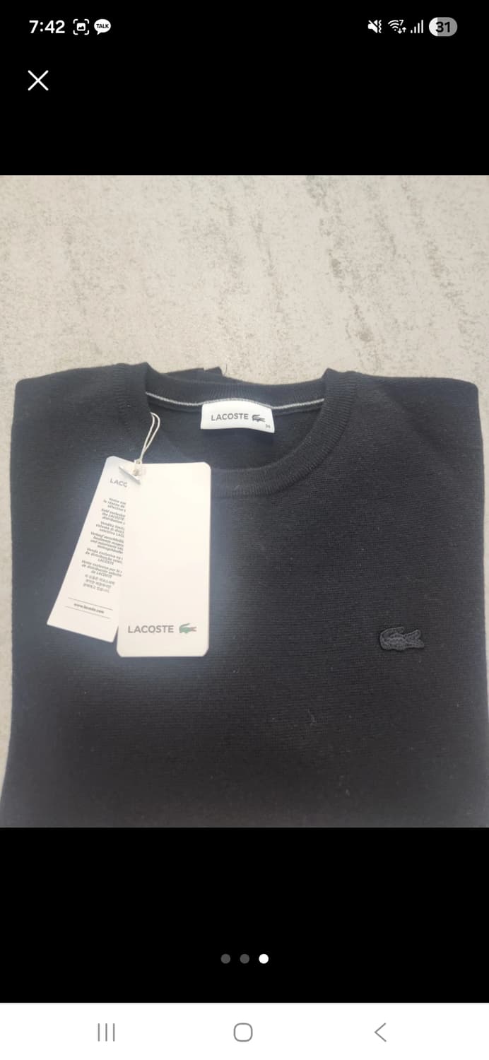 [새상품] 라코스테 여성 블랙 니트 상품이미지1