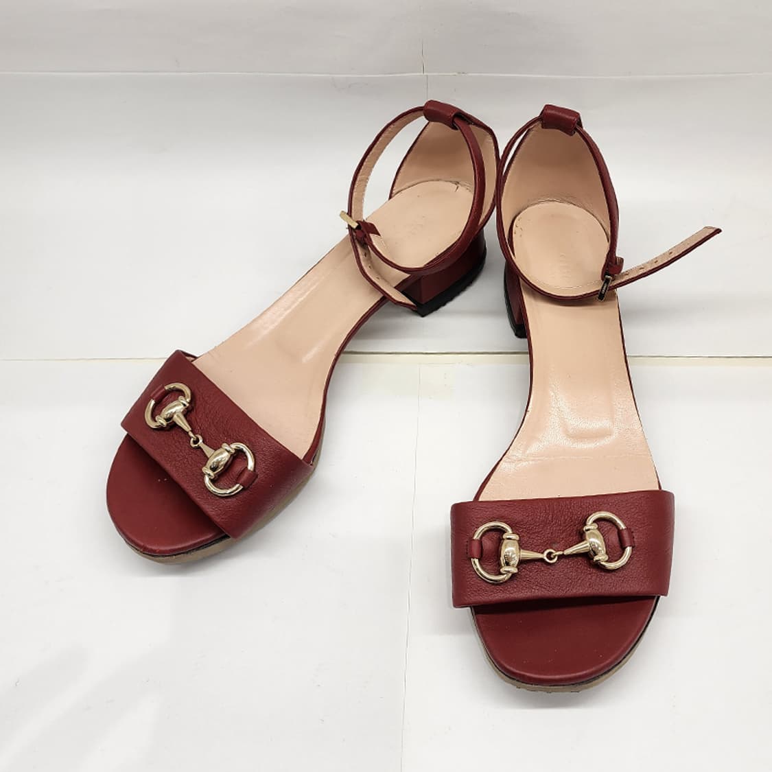 구찌 466707 스트랩 홀스빗 샌들 버건디 38 상품이미지1