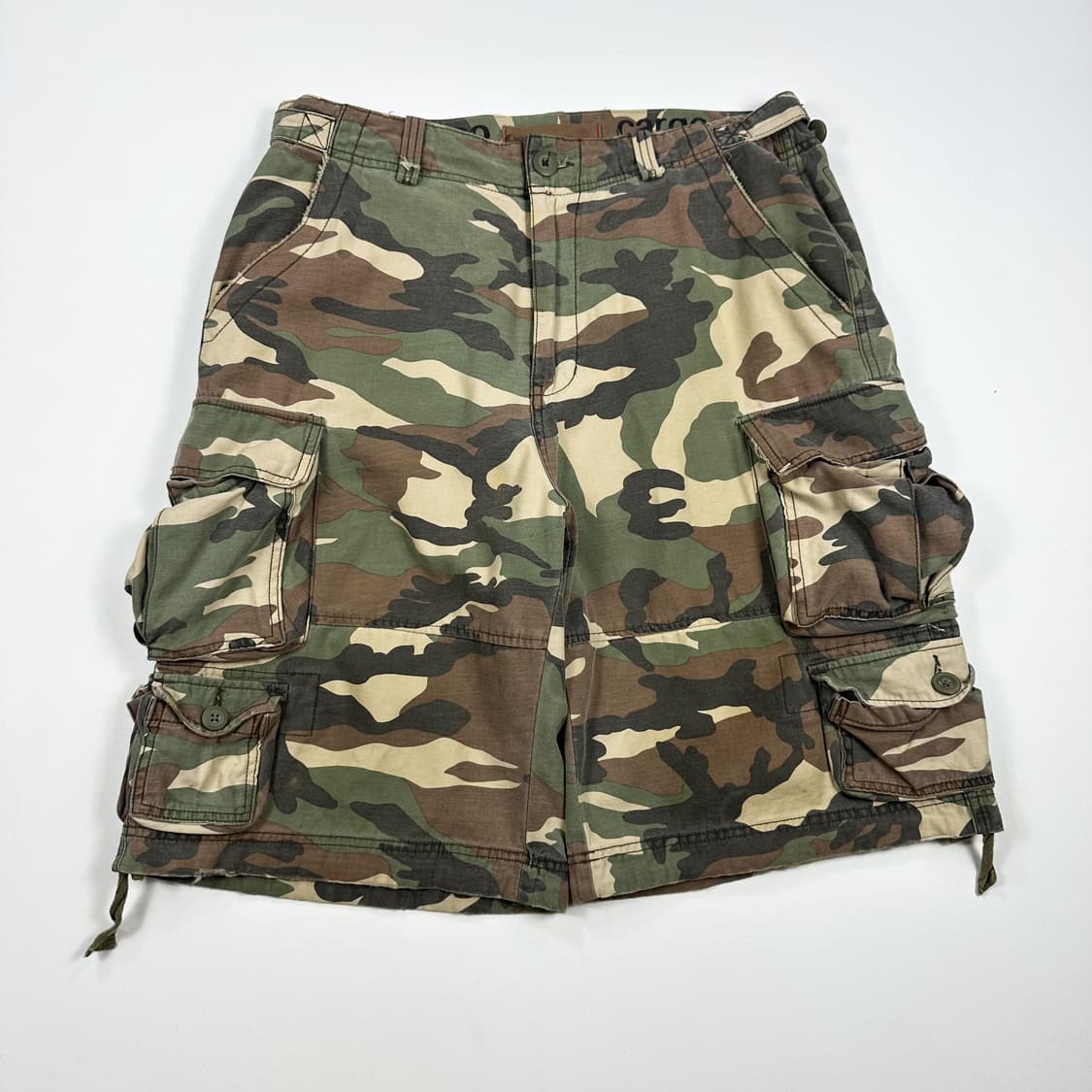 34 VTG 빈티지 와이드핏 밀리터리 카모 카고반바지 상품이미지1
