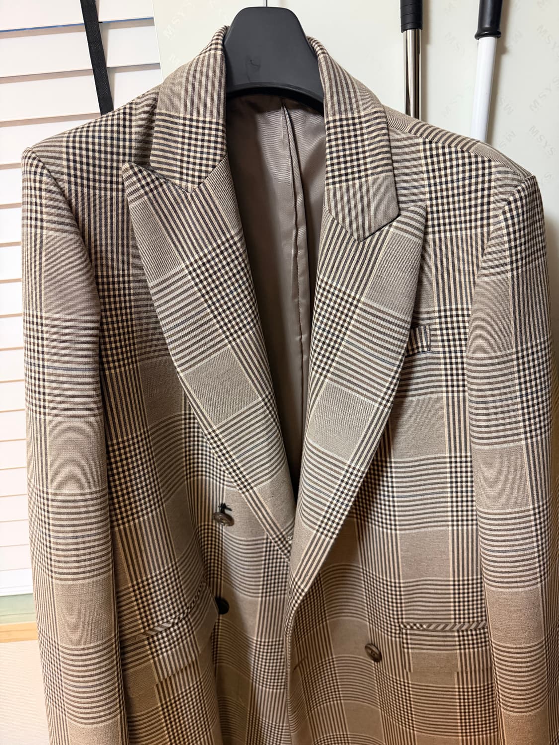 Vintage Check Pattern Long Coat 상품이미지1