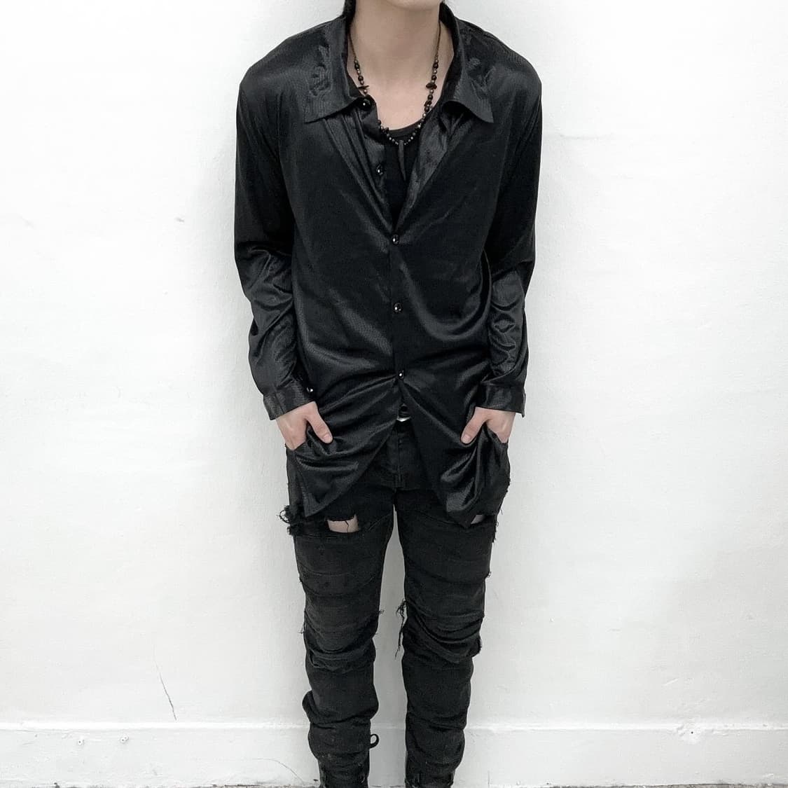 V-kei Python pattern shirts 상품이미지1