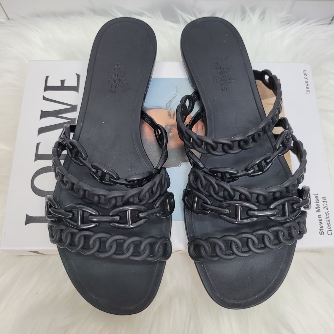 HERMÈS 에르메스 여름 고무 슬리퍼 샌들 38 235 사이즈 상품이미지4