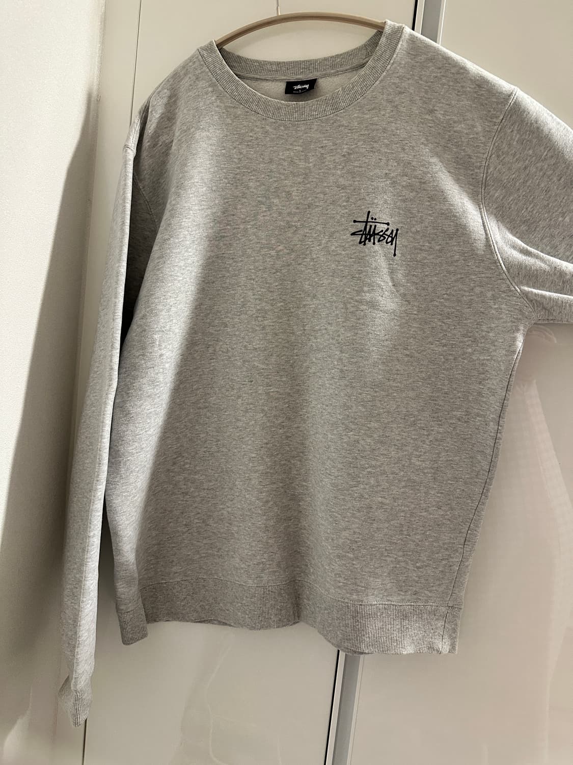 스투시 기모 맨투맨 스웨트셔츠 그레이 L 상품이미지2