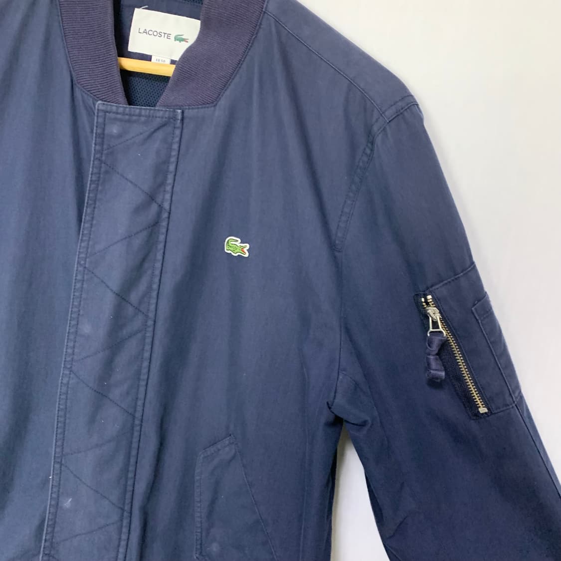 라코스테 빈티지 네이비 봄버 자켓 남녀공용 M 집업 상품이미지3