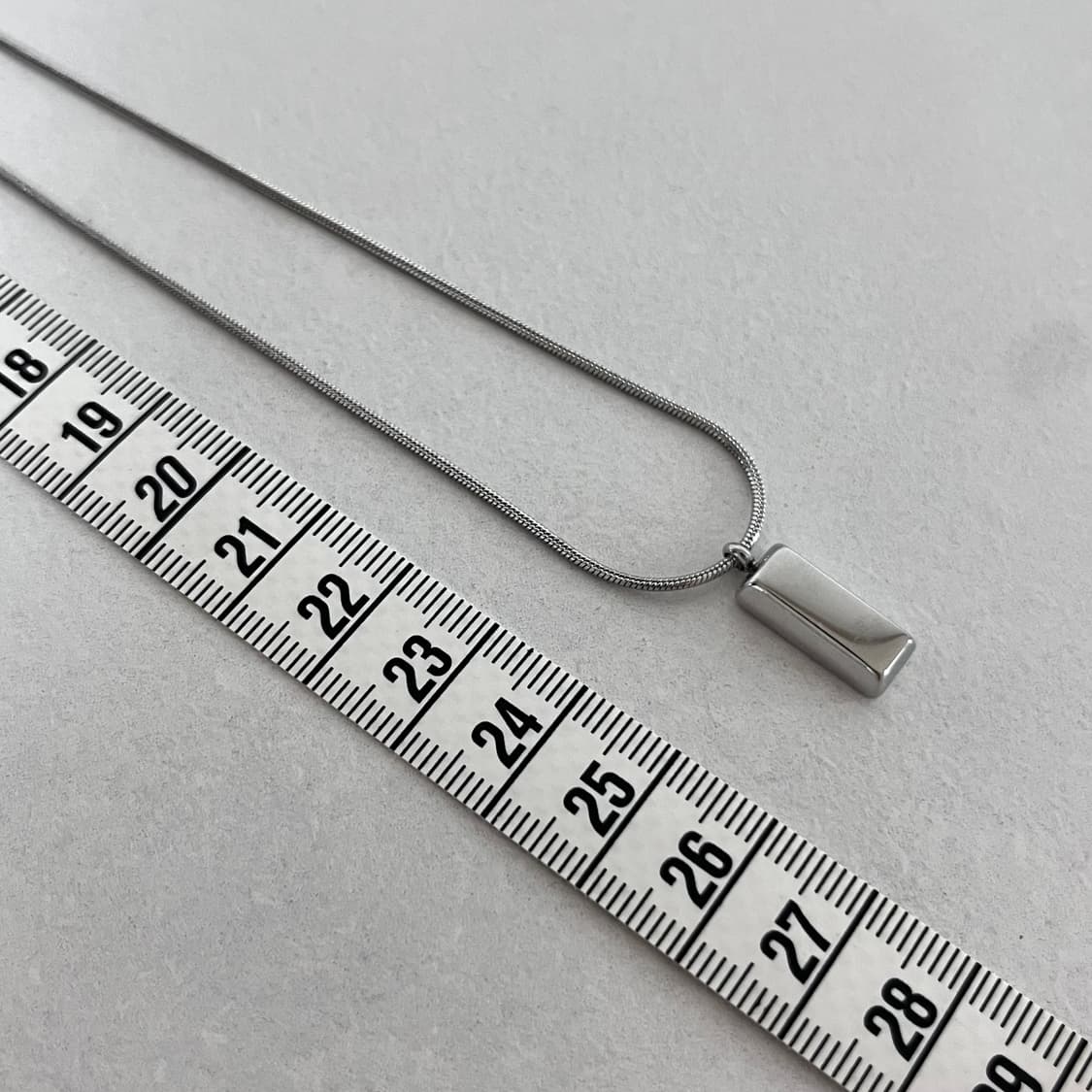 베이직 직사각 체인 목걸이 상품이미지4