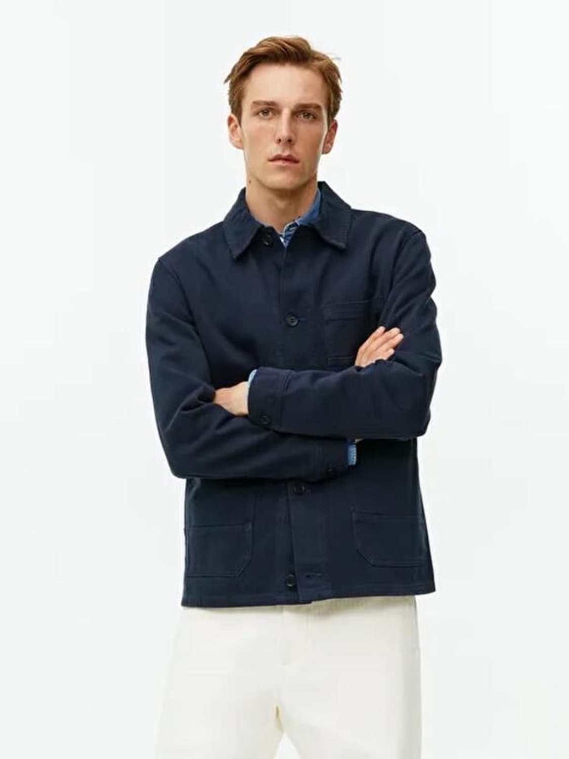 아르켓 워시드 트윌 워크자켓 네이비 상품이미지3