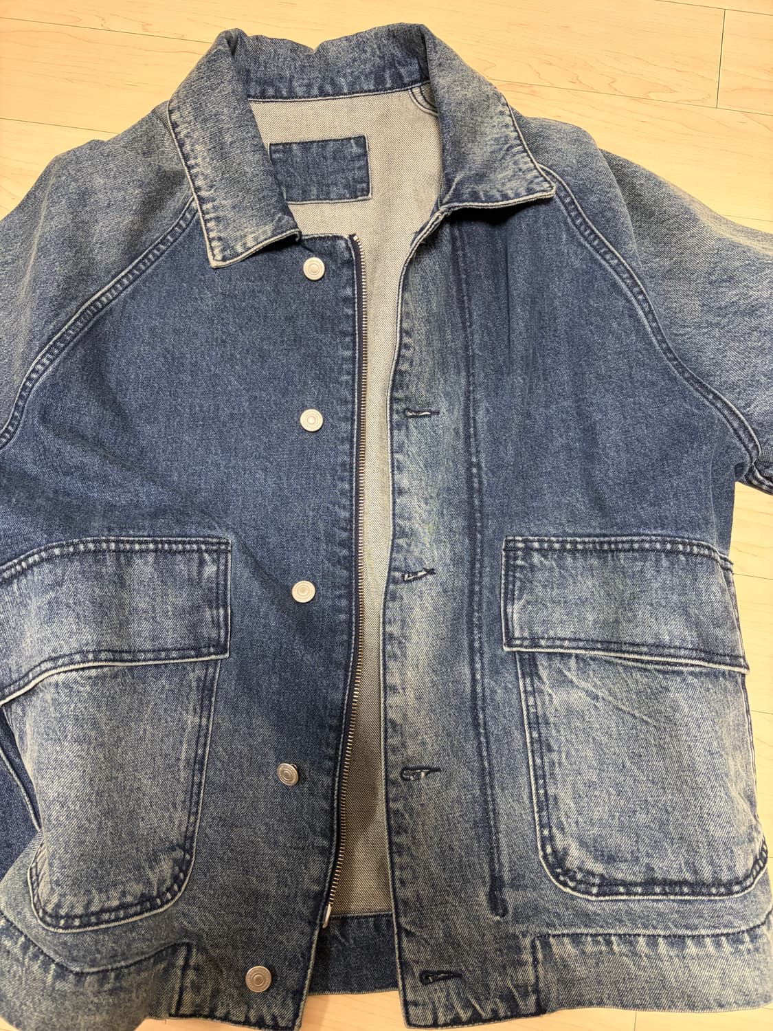 999 휴머니티 발란스 미카 자켓 워시드 블루 2사이즈 상품이미지1