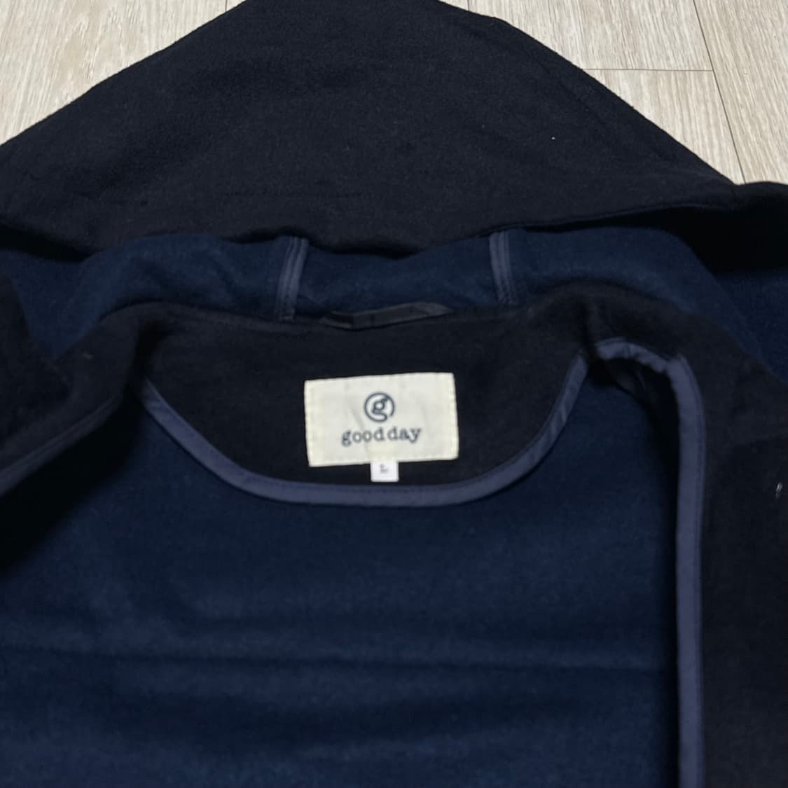 네이비 더플 하프코트  상품이미지5