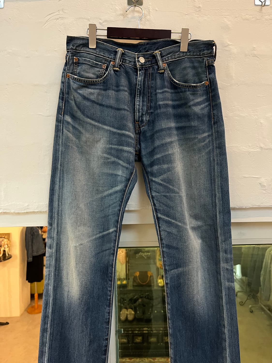 Levis 505 워싱 데님 팬츠 W32/L33 상품이미지3