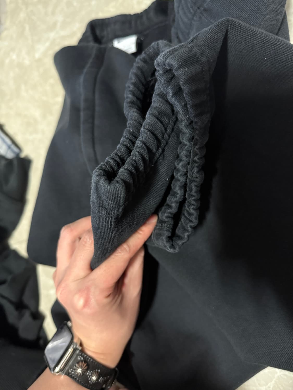 S사이즈 스투시 나이키 NRG 워시드 플리스 팬츠 블랙 상품이미지9