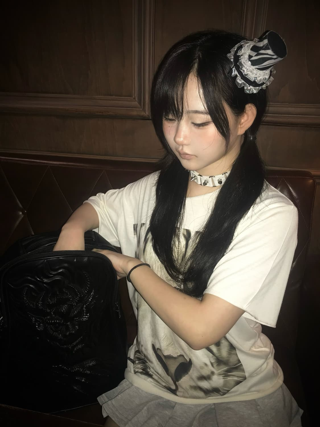 Zebra Mini Top Hat Hairpin 상품이미지2