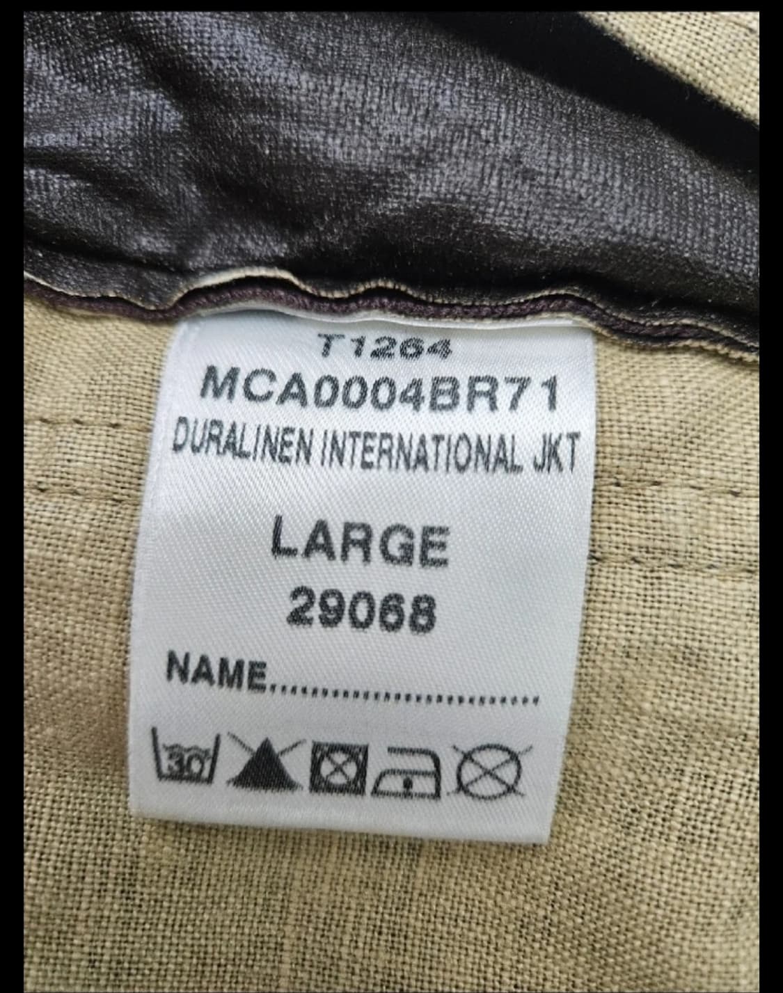 바버 Duralinen코팅 브라운 인터네셔널 린넨 자켓(L) 상품이미지6