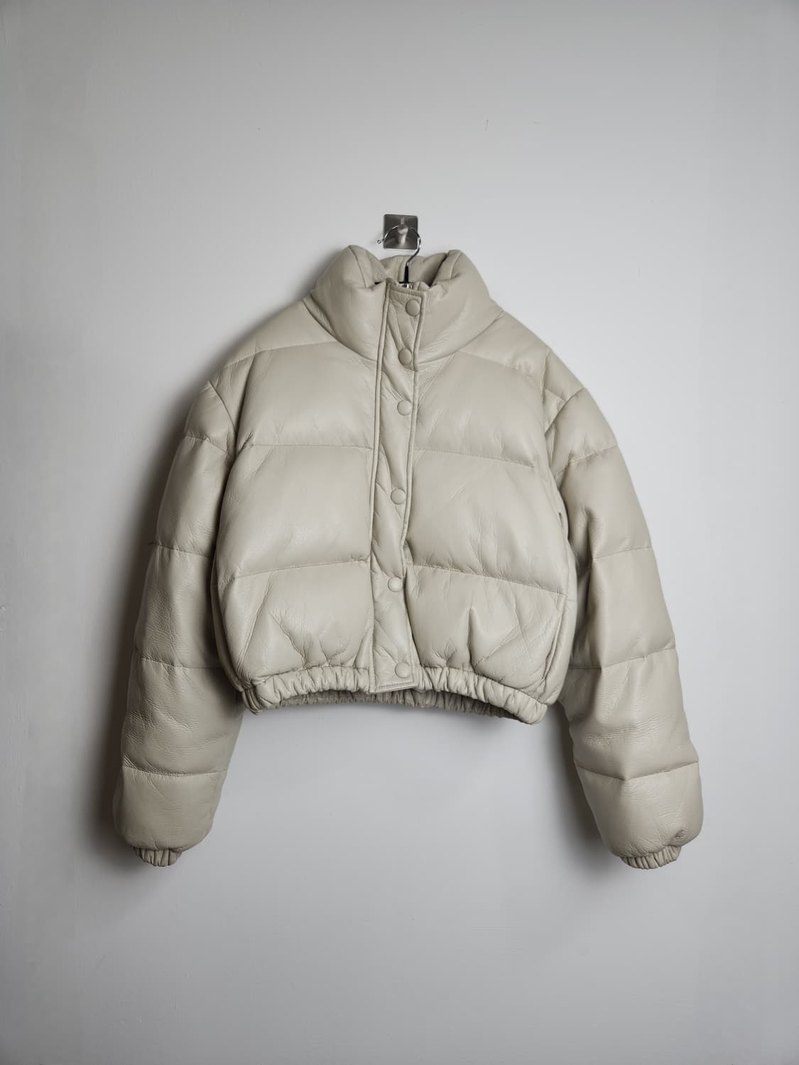 크롭 레더 패딩 점퍼 상품이미지6