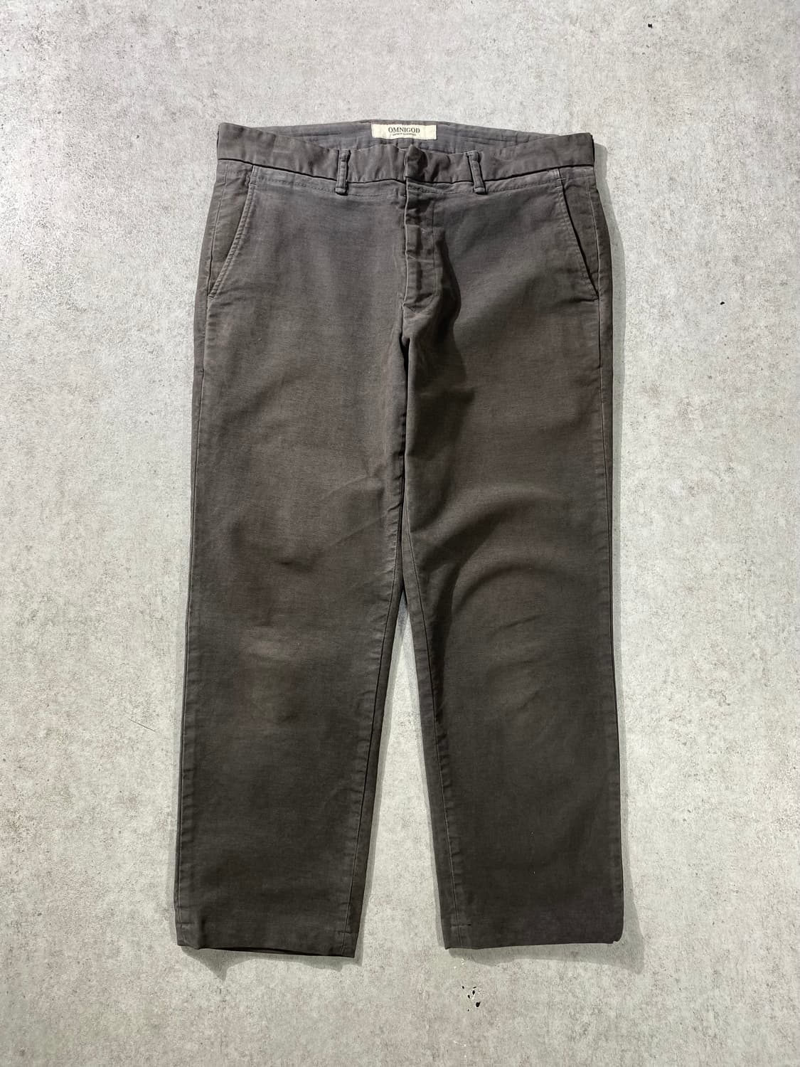 [3] OMNIGOD 옴니갓 몰스킨 그레이 코튼 팬츠 상품이미지1
