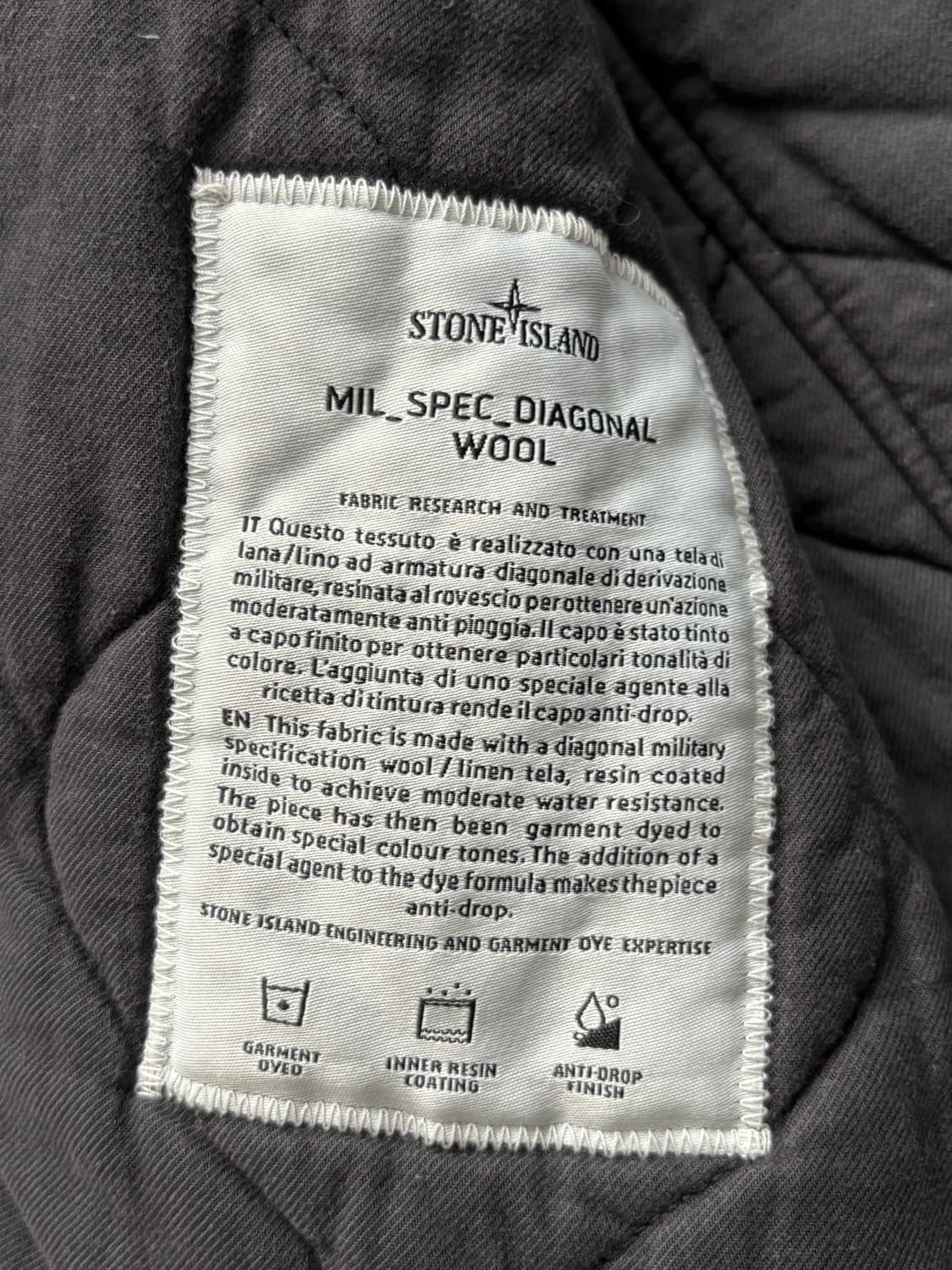 Stone Island Mil Spec Diagonal 울 후드자켓 상품이미지7