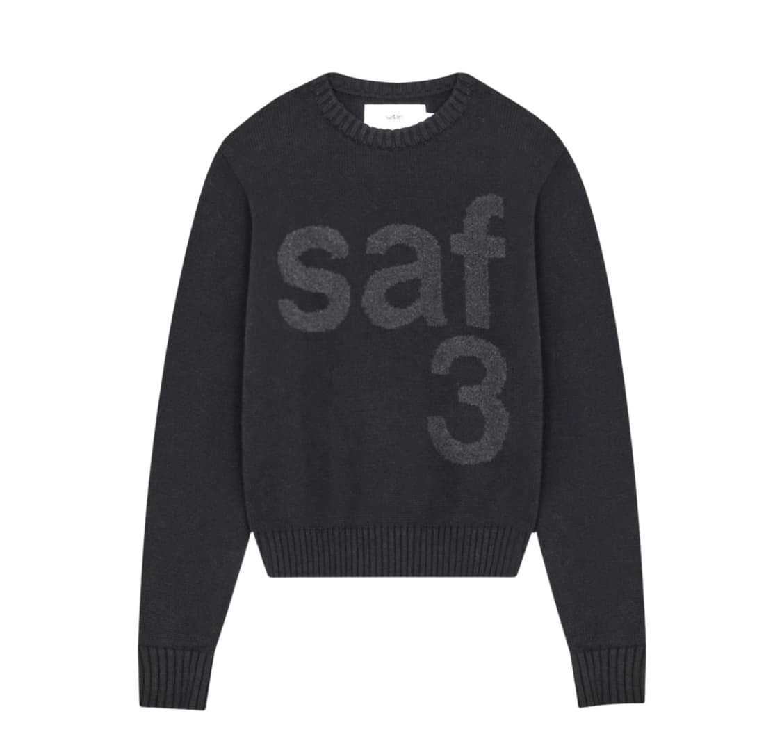 사파리스팟 우먼 1/2 베이직 사파리 니트 블랙 상품이미지1