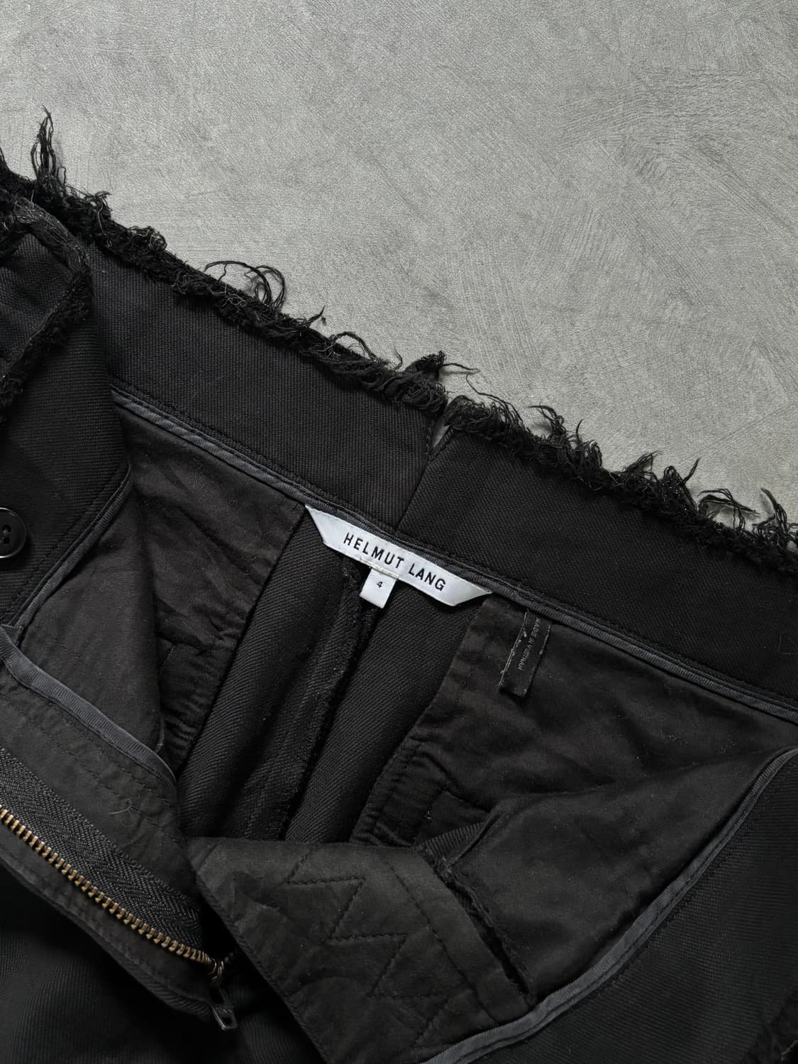 Helmut Lang 헬무트랭 블랙 프린지 와이드 팬츠 상품이미지6