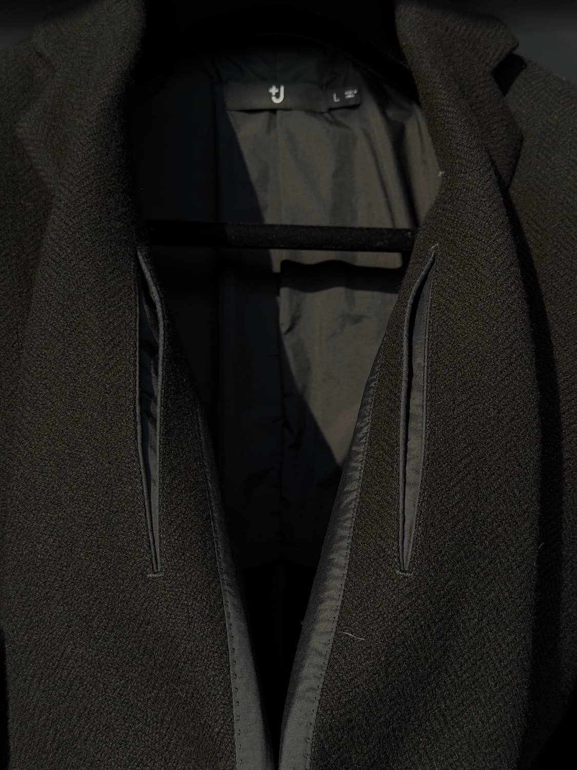 [L] 유니클로 질샌더 울블렌드 자켓 블랙 상품이미지5