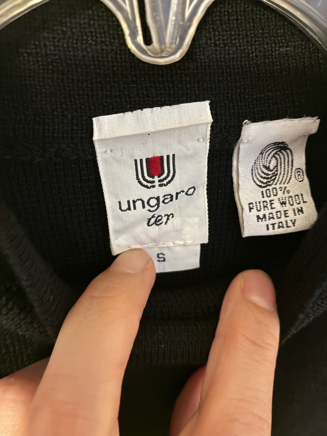 1970s Ungaro 웅가로 빈티지 울 페플럼 가디건 상품이미지3