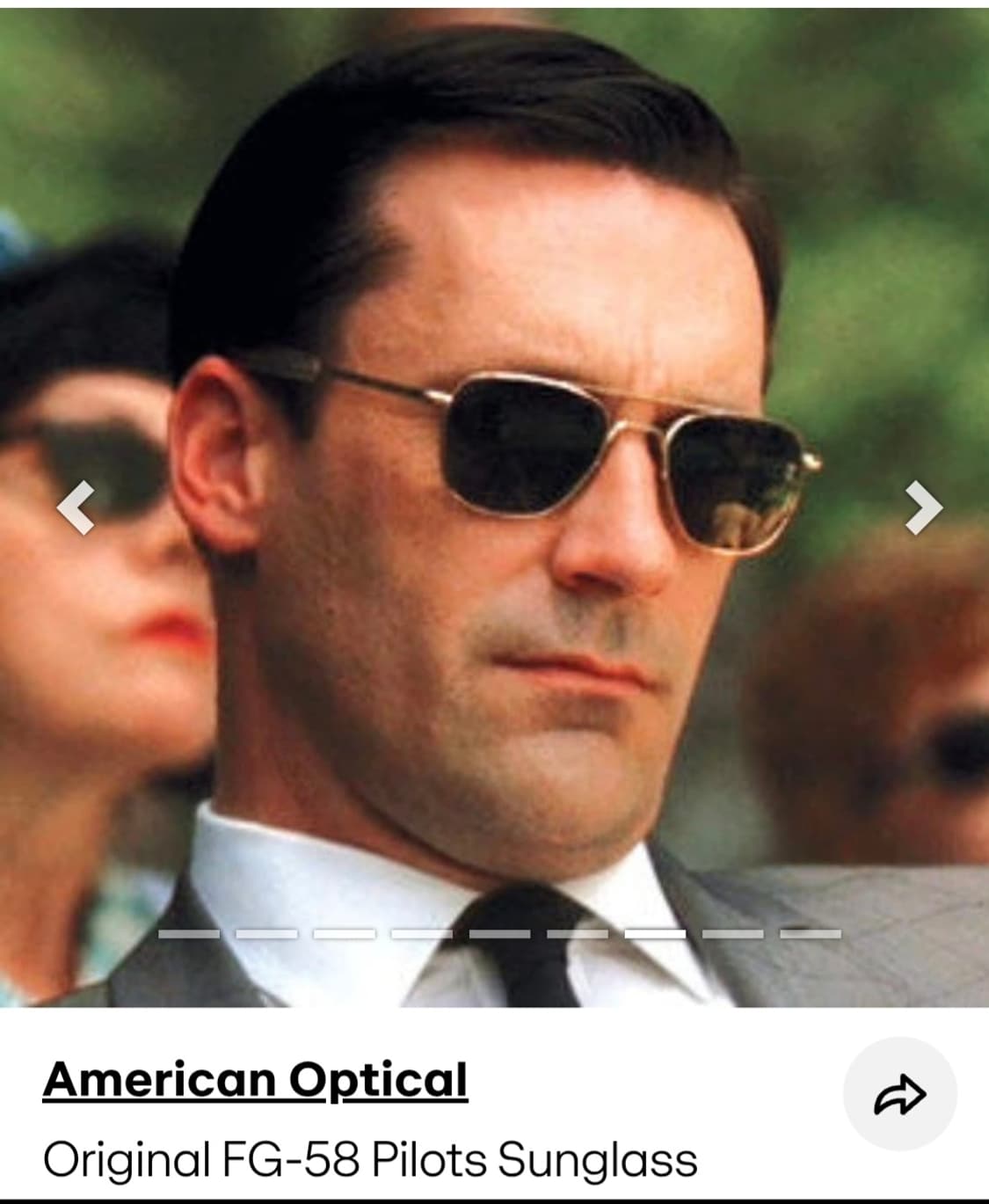 아메리칸 옵티컬 오리지널 파일럿 선글라스 56  상품이미지1