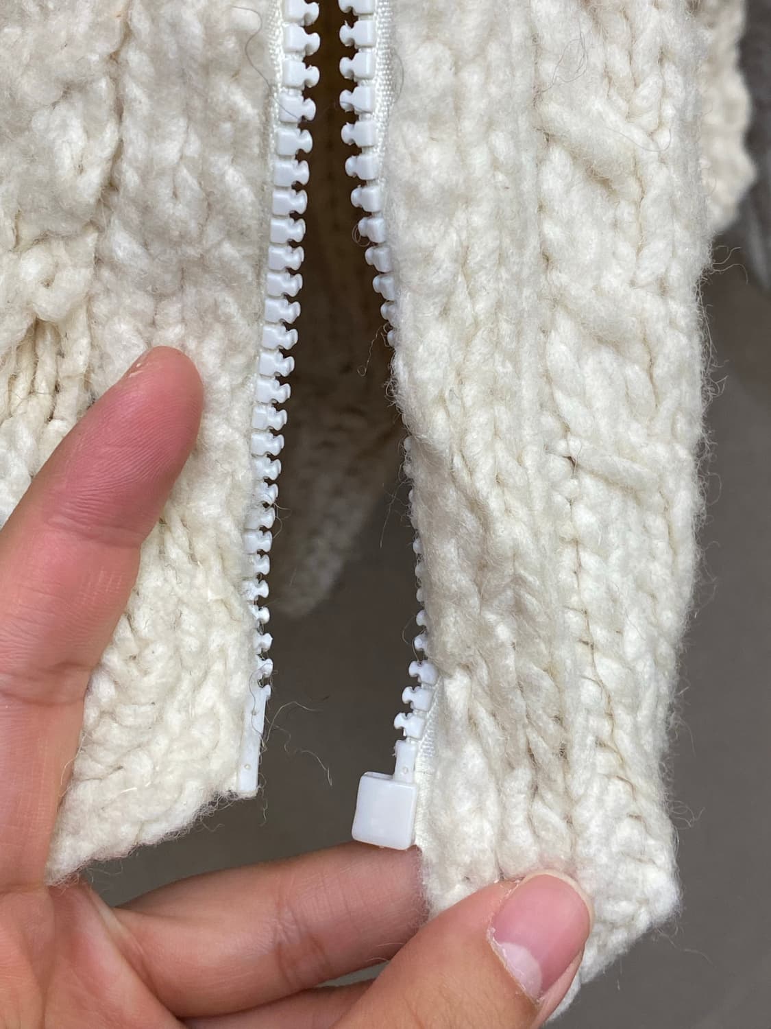 빈티지 헤비 니트 후드 집업  상품이미지2