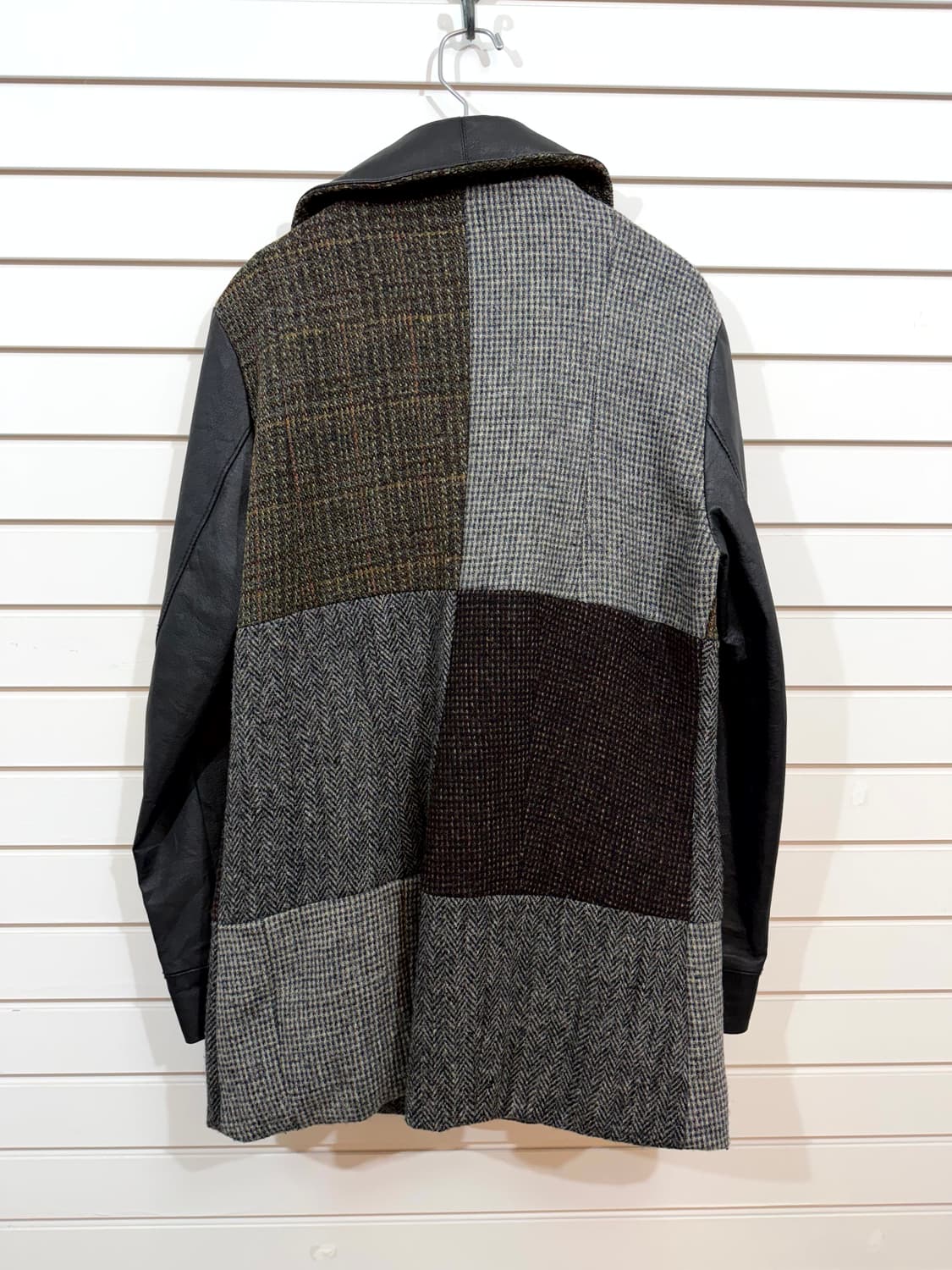 Harris Tweed 해리스트위드 레더 울 코트 상품이미지2